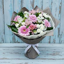 Букет цветов из:  Герберы, Альстромерии и Хризантемы #REPLACE_PRED# Тавричанка