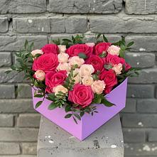 Цветочная композиция из Розы в коробке в Тавричанка