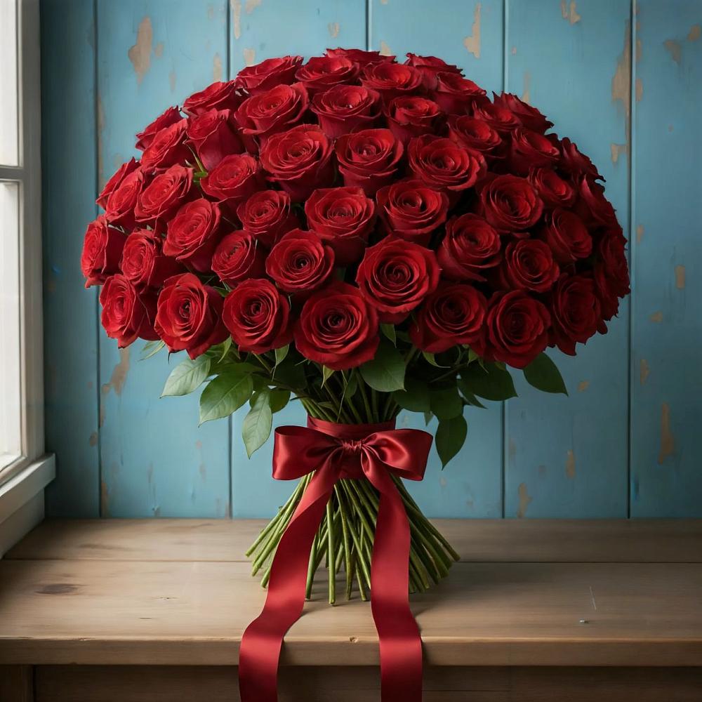 Букет Красные розы Блэк Меджик в Тавричанка