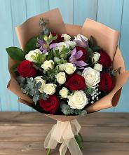 Букет цветов из:  Розы и Альстромерии в Тавричанка