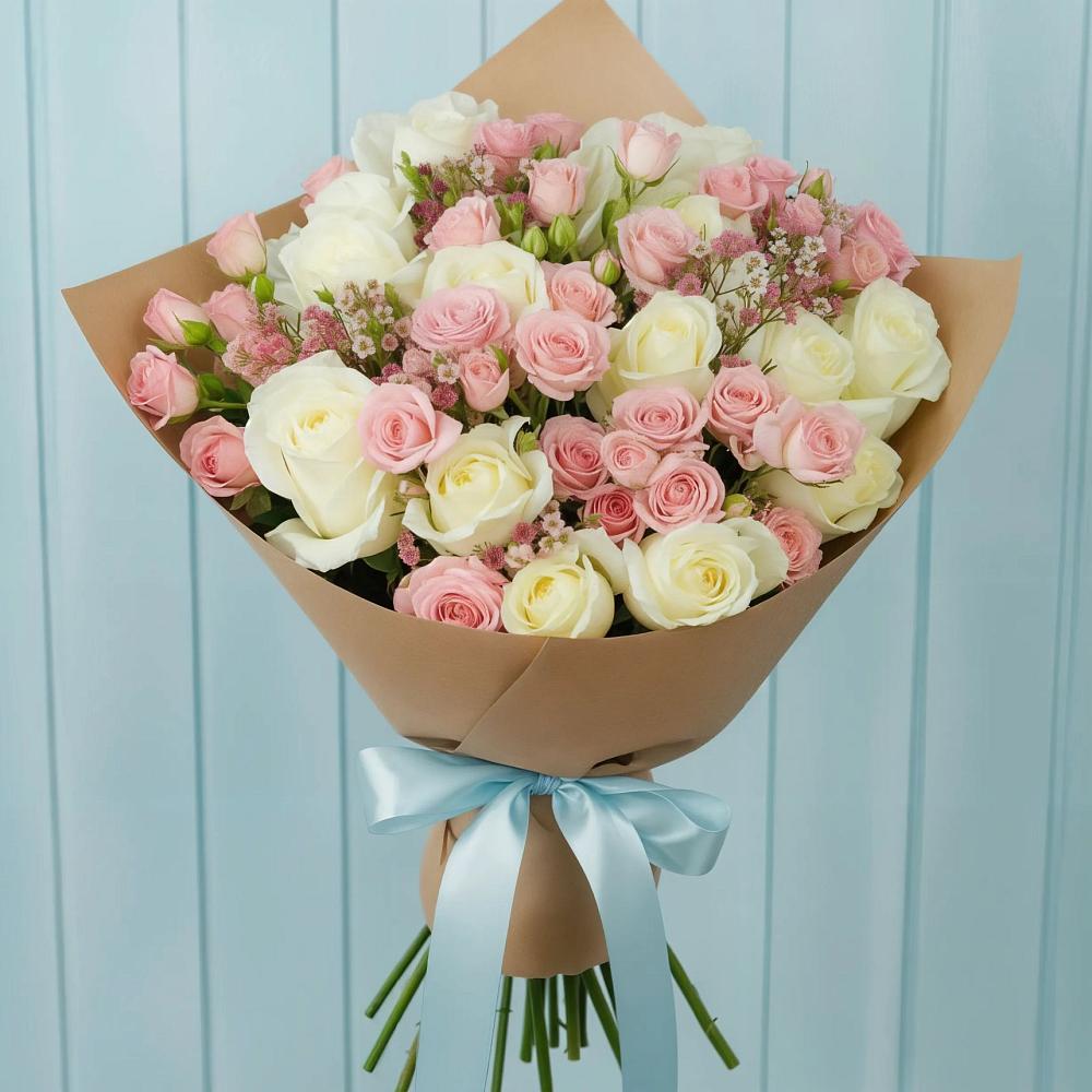 Букет цветов из: Розы в Тавричанка