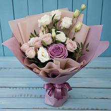 Букет цветов из:  Розы и Лизиантусы в Тавричанка