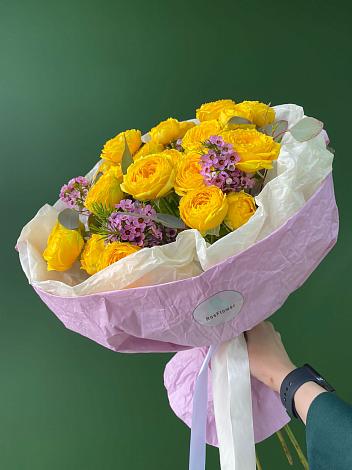 Букет Кустовые желтые розы в Тавричанка