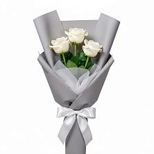 Букет 3 белые розы в Тавричанка