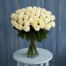 Букет 51 Белая роза Эдлесс Лав в Тавричанка