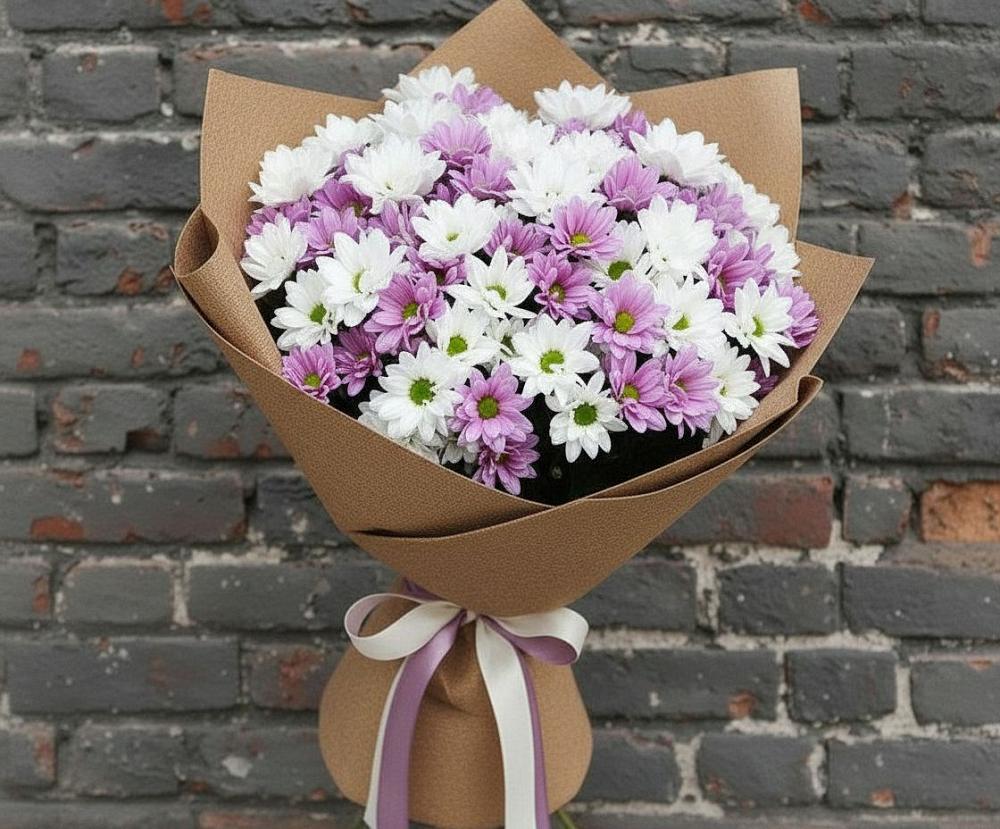 Букет цветов из: Хризантемы в Тавричанка