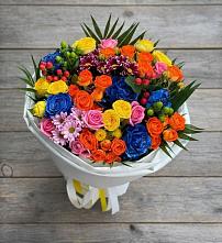 Букет цветов из:  Розы и Хризантемы в Тавричанка