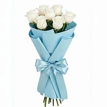 Букет 7 белых роз Проуд в Тавричанка