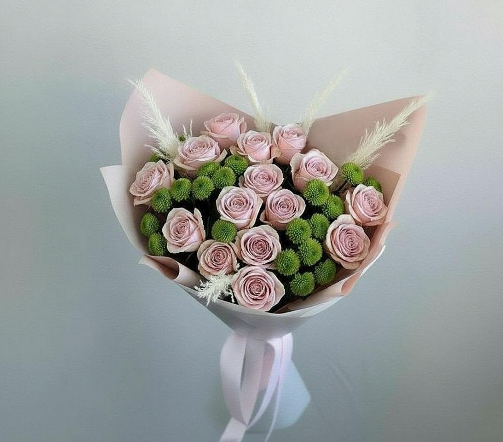 Букет цветов из: Розы и Хризантемы в Тавричанка