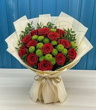 Букет цветов из:  Розы и Хризантемы в Тавричанка