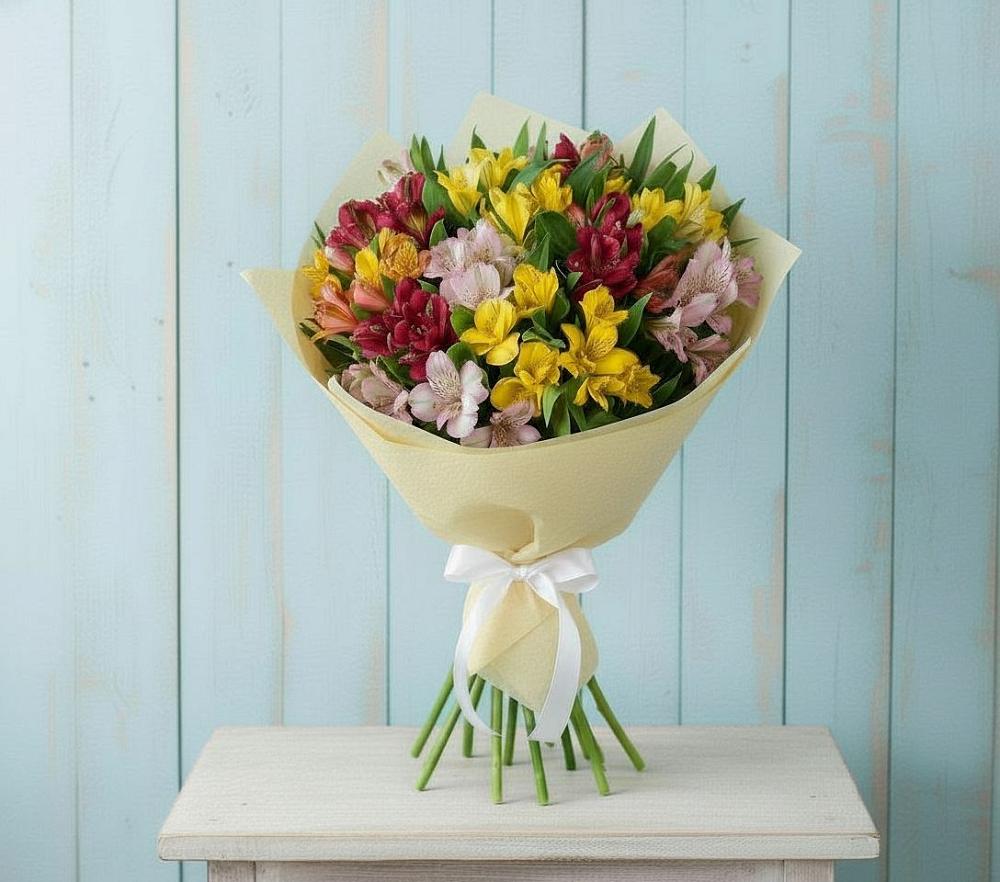 Букет цветов из: Альстромерии в Тавричанка